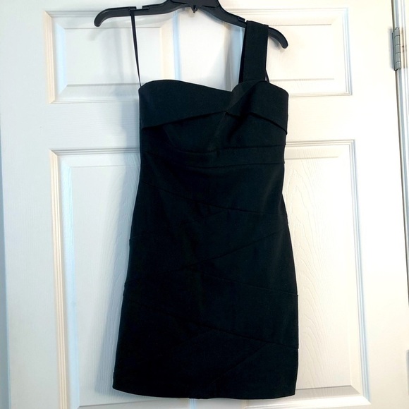 Deb Dresses & Skirts - Deb One shoulder black dress size medium